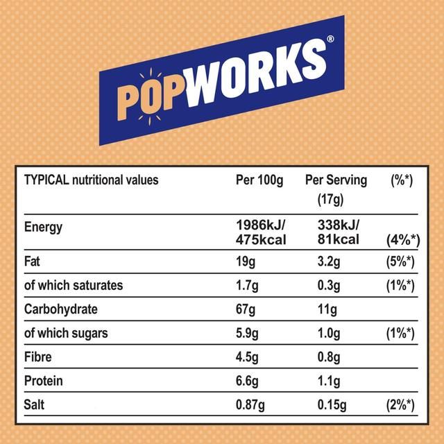 Popworks Salted Toffee Popped Crisps Sharing Bag 85g