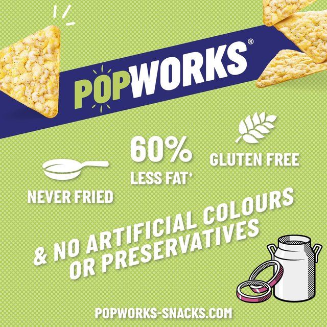 PopWorks Sour Cream & Onion Popped Crisps Sharing Bag 85g