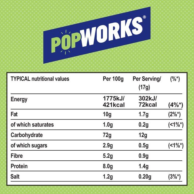 PopWorks Sour Cream & Onion Popped Crisps Sharing Bag 85g