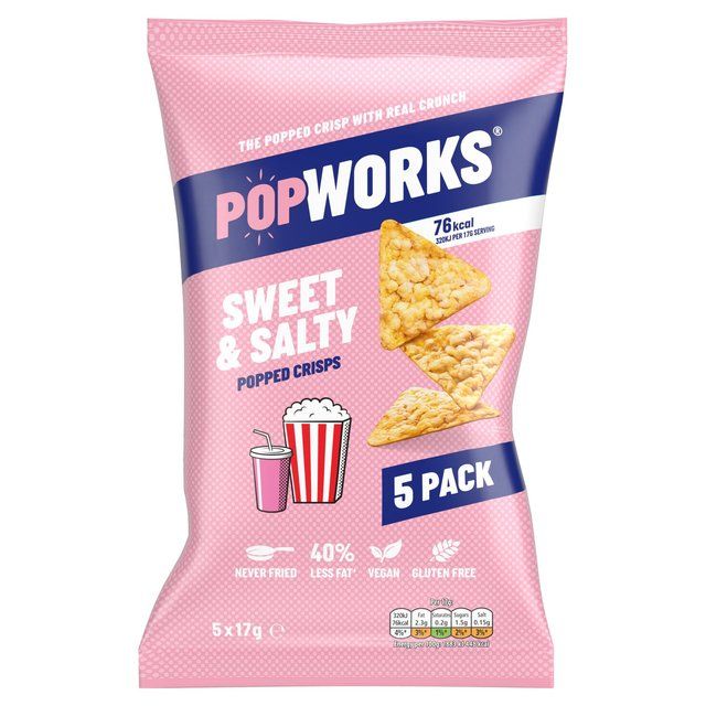 Popworks Sweet & Salty Multipack Popped Crisps 5 per pack