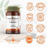 Power Health D-Mannose 1000mg Vegan/Veg Cystitis and UTI 30s