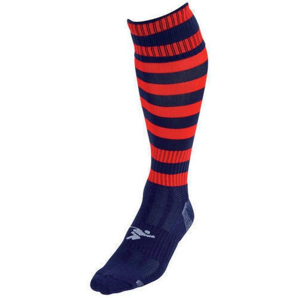 Precision Adult Pro Hooped Football Socks (7-12) Navy/Red / 1EA