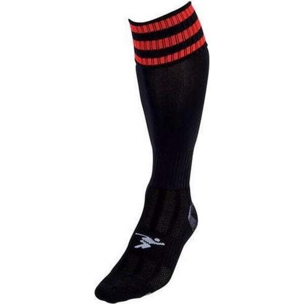 Precision Kids Pro Football Socks (12 -2) Black/Red / 1EA