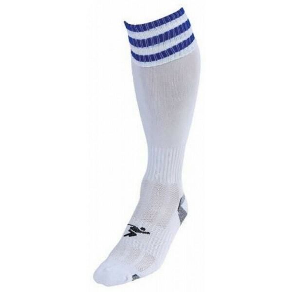 Precision Kids Pro Football Socks (3-6) White/Royal Blue / 1EA