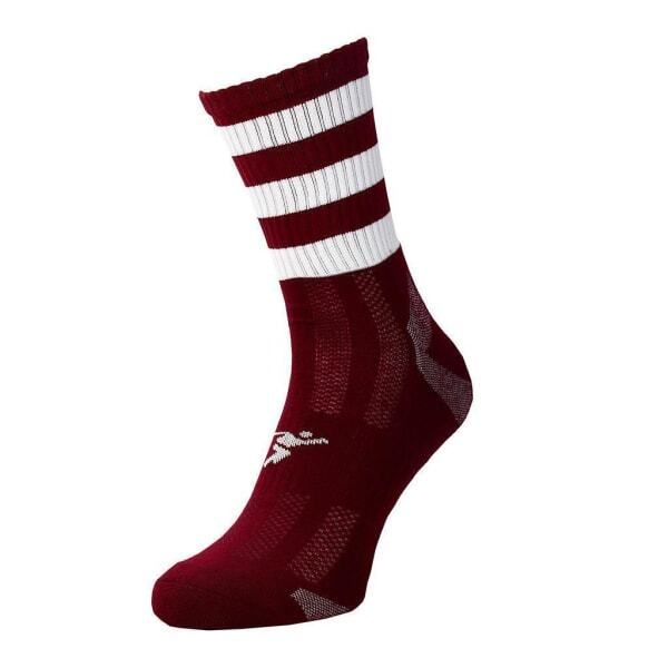 Precision Kids Pro Hooped Socks (8 -11) Maroon/White / 1EA