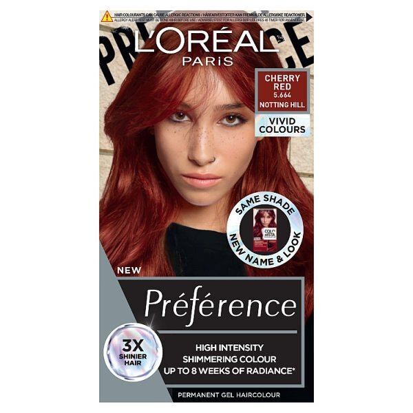 Preference Vivids (Colorista) Hair Dye Silver Grey 10.11 CHERRY RED 566