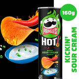 Pringles Hot Kickin' Sour Cream Sharing Crisps 160g