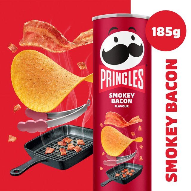Pringles Smokey Bacon Flavour Sharing Crisps 185g