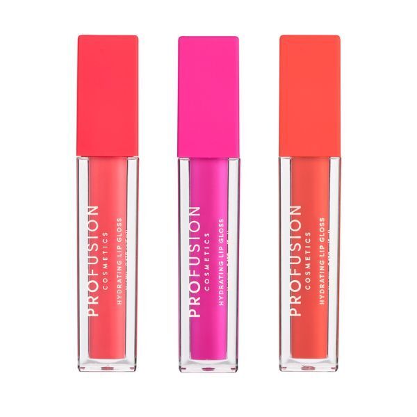 Profusion Cosmetics Lip Trio High Shine Lip Gloss - Brights
