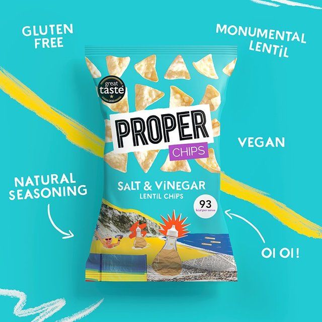 Properchips Salt & Vinegar Lentil Chips 20g