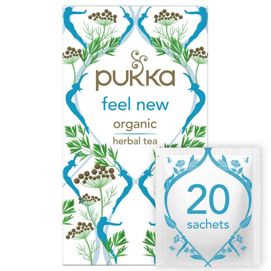 Pukka Organic Feel New 20 Herbal Tea Sachets