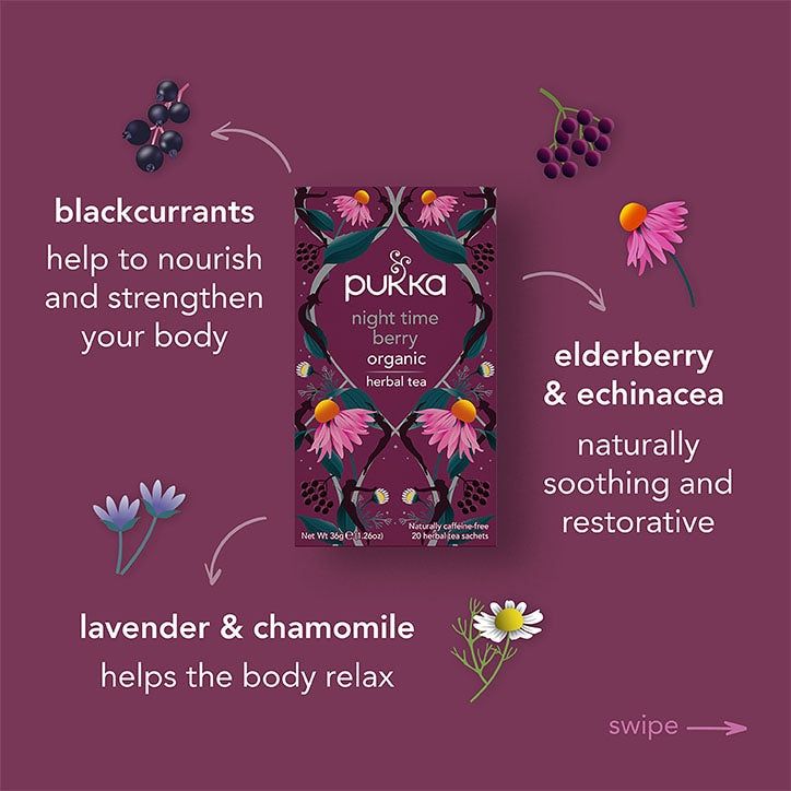 Pukka Organic Night Time Berry 20 Tea Bags
