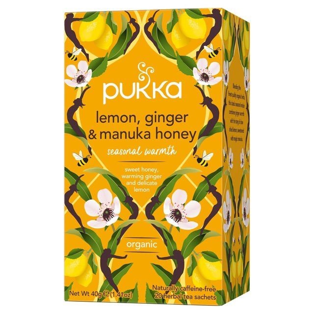Pukka Tea Organic Lemon Ginger & Manuka Honey Tea Bags 20 per pack