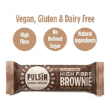 Pulsin Peanut Choc Chip Vegan High Fibre Brownie Multipack 4 x 35g