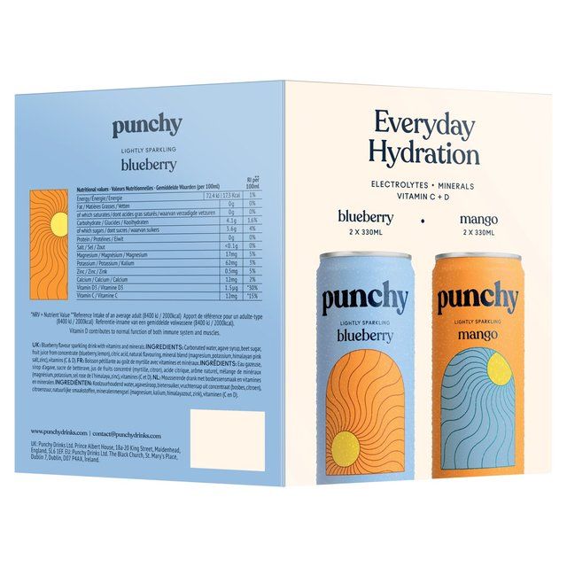 Punchy - Everyday Hydration mixed pack 4 x 330ml