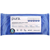 Pura 100% Plastic free biodegradable flushable toilet wipes 40 per pack
