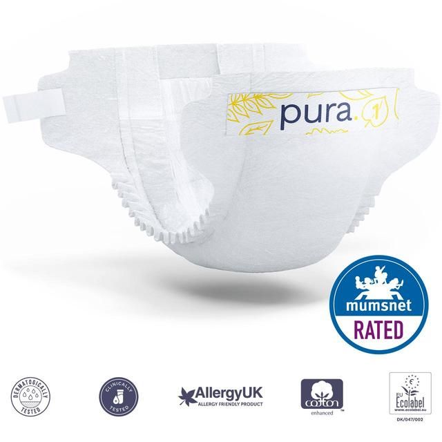Pura Eco Nappies Size 1 (2-5kg) 6 x 22 per pack