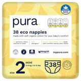 Pura Eco Nappies Size 2 (3-6kg) 38 per pack