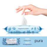 Pura Flushable Baby Wipes, 10 x 70 pack, (700 Wipes)