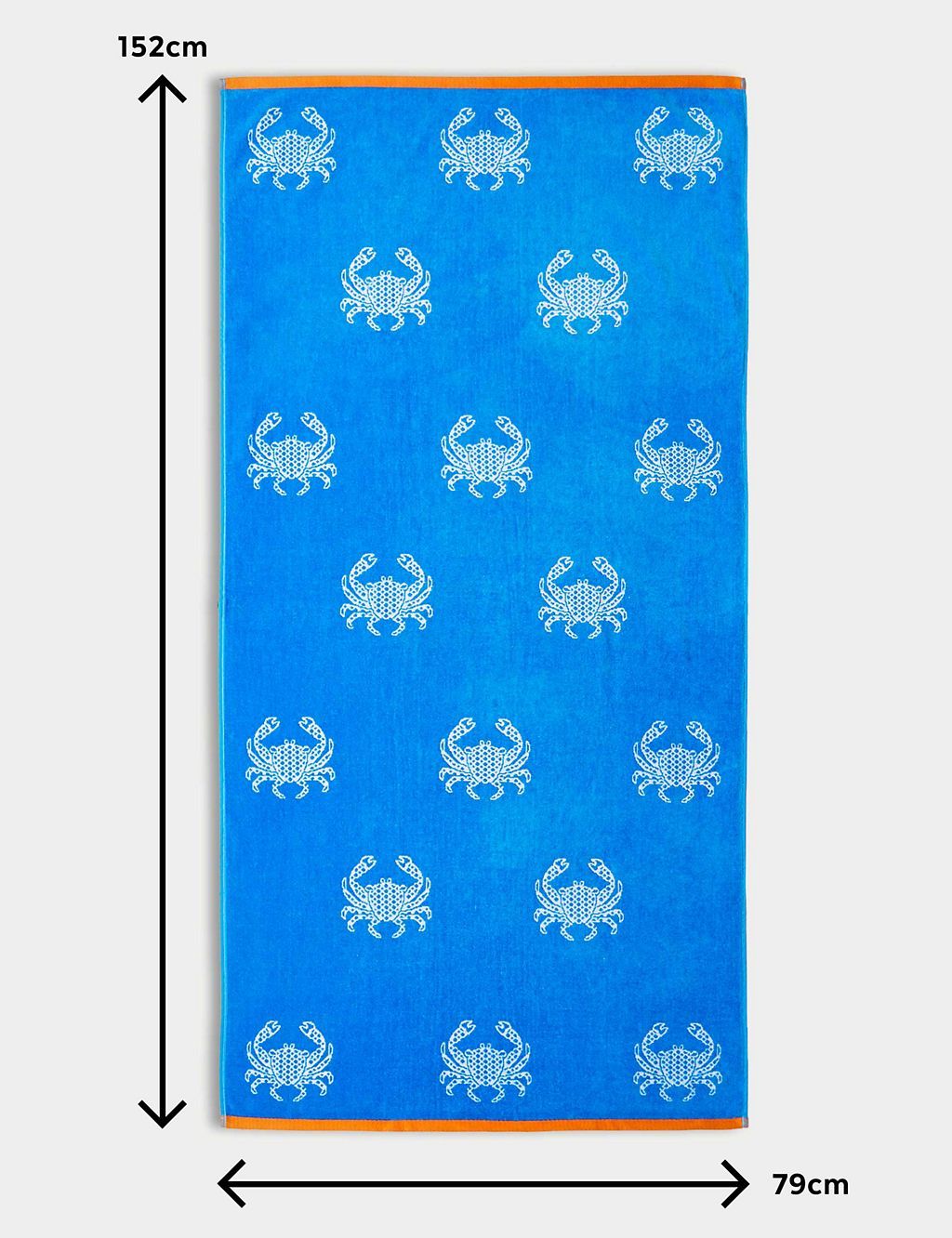 Pure Cotton Crab Beach Towel