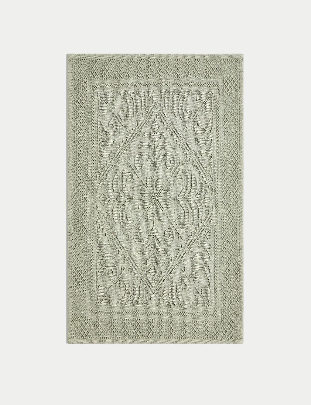 Pure Cotton Damask Bath Mat