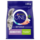 Purina ONE Sensitive Dry Cat Food Turkey and Rice 2.8kg