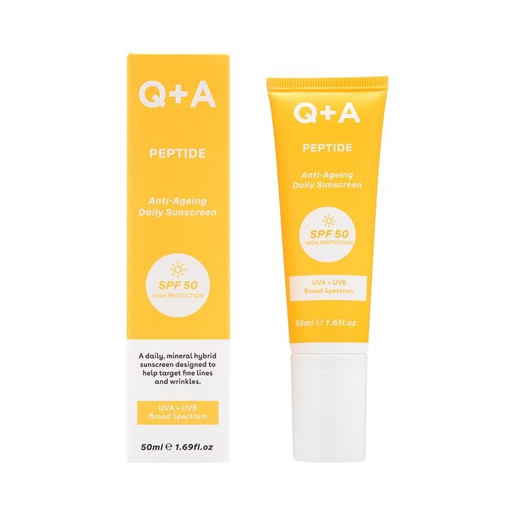 Q+A Peptide SPF50 Anti-Ageing Daily Facial Sunscreen 50ml