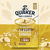 Quaker Oat So Simple Banana Porridge Cereal Sachets 10 per pack