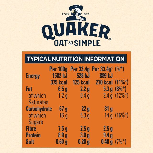 Quaker Oat So Simple Caramelised Biscuit Porridge Cereal Sachets 10 per pack
