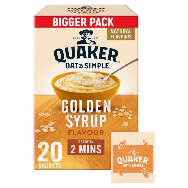 Quaker Oat So Simple Family Pack Golden Syrup Porridge Sachets Cereal 20 per pack
