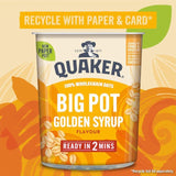Quaker Oat So Simple Golden Syrup Porridge Cereal Big Pot 76g