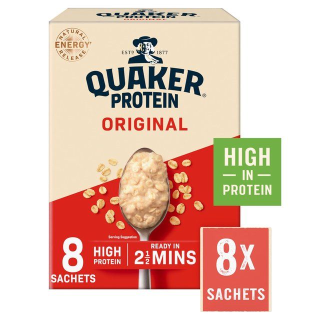 Quaker Oat So Simple Protein Original Porridge Sachets Cereal 8 per pack