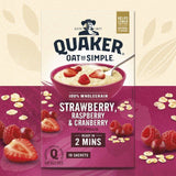 Quaker Oat So Simple Strawberry Raspberry & Cranberry Sachets Cereal 10 per pack