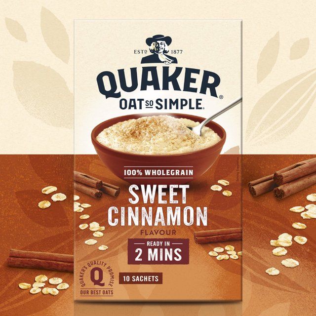 Quaker Oat So Simple Sweet Cinnamon Porridge Sachets Cereal 10 per pack