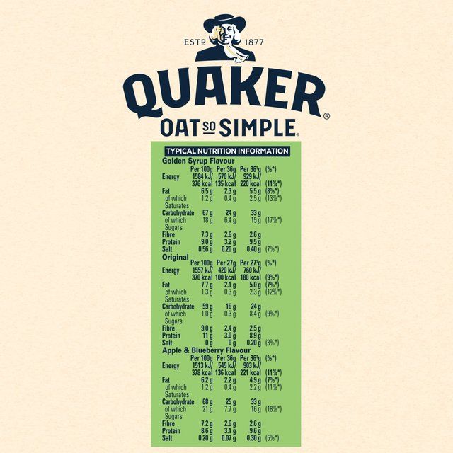 Quaker Oat So Simple Variety Pack Porridge Sachets Cereal 9 per pack