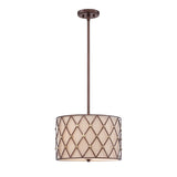 Quoizel Brown Lattice 3 Light Medium Pendant