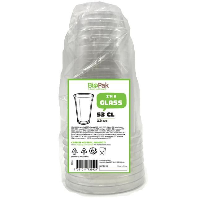 Recycled Plastic 530ml Party Glasses 12 per pack