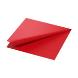 Red Compostable 3 Ply Paper Napkins 20 per pack