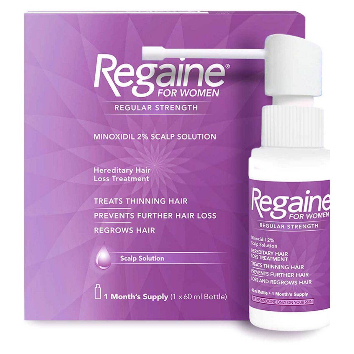 Regaine For Women Regular Strength Minoxidil 2% Scalp Solution -1 Month Supply