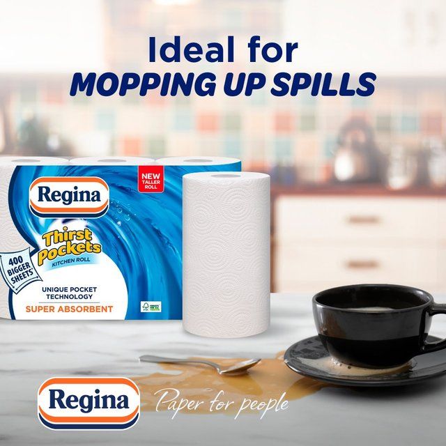 Regina Thirst Pockets Kitchen Roll 4 per pack