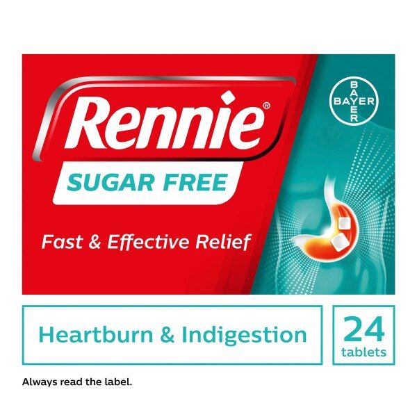 Rennie Antacid Sugar Free Mint 24 Tablets