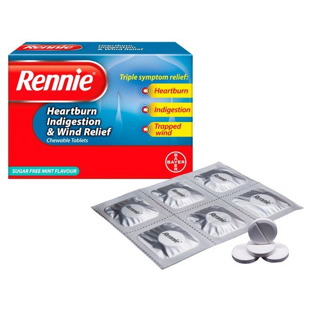 Rennie Heartburn Indigestion & Wind Relief Tablets 24 per pack