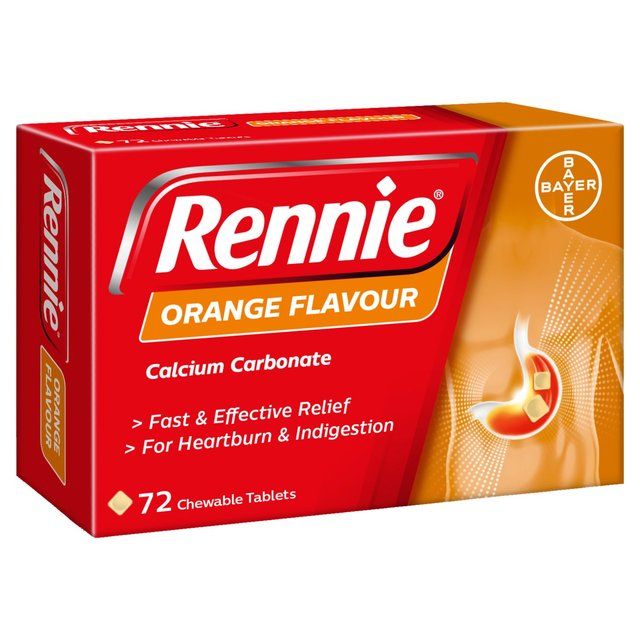 Rennie Orange Chewable Tablets 72 per pack