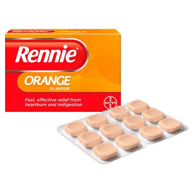 Rennie Orange Heartburn & Indigestion Relief Tablets 24 per pack