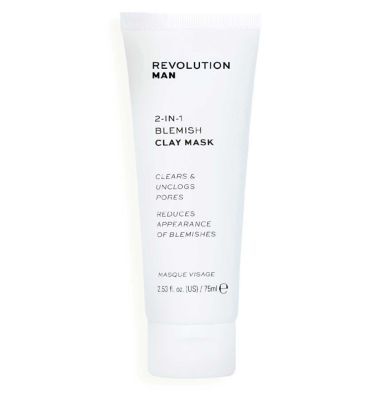 Revolution Man Double Protect Clay Mask and Spot Treatment 75ml