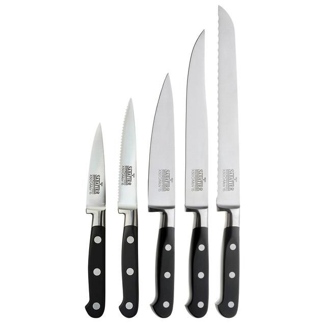 Richardson Sheffield V Sabatier Natural Wood Knife Block 5 per pack