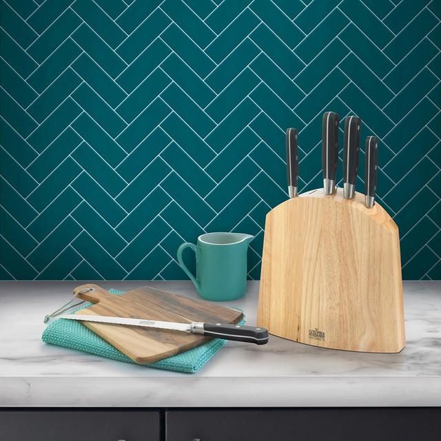 Richardson Sheffield V Sabatier Natural Wood Knife Block 5 per pack