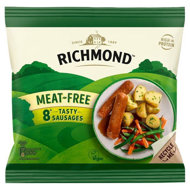 Richmond 8 Meat Free Vegan Frozen Sausages 304g