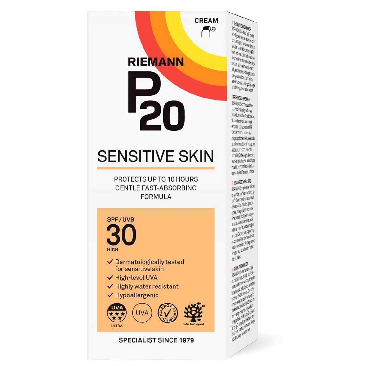 Riemann P20 SPF30 Sensitive Sun Cream 200ml