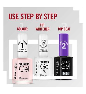 Rimmel Super Gel Nail Polish French Manicure 091 English Rose